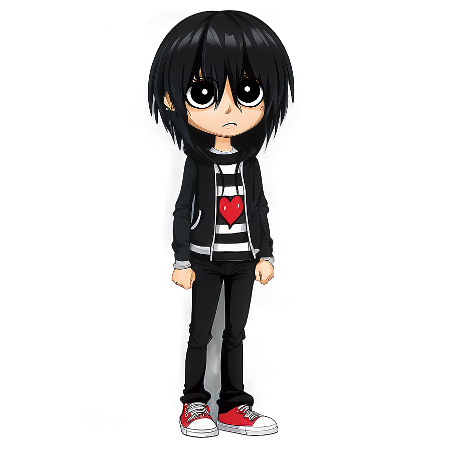 Emo Cartoon Drawing PNG 05212024 PNG with transparent background