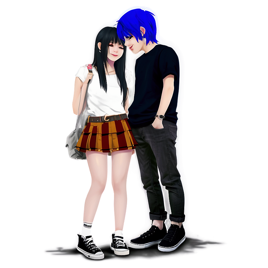 Emo Couple Art PNG 05212024 PNG with transparent background