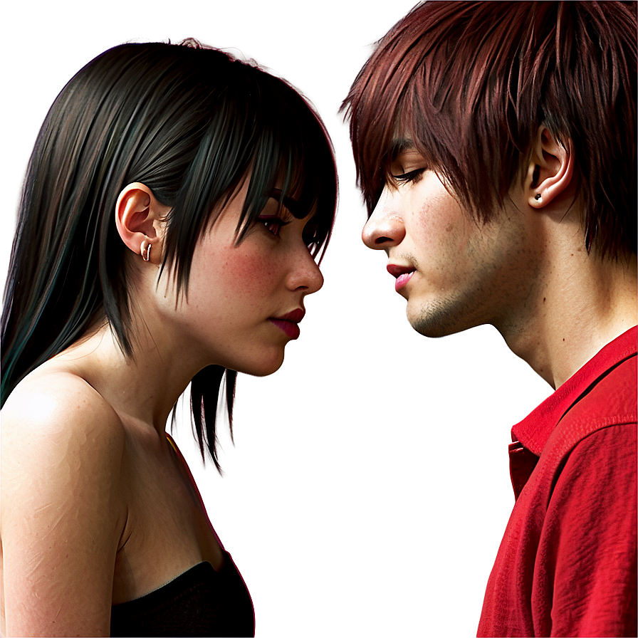 Emo Couple Art PNG 05212024 PNG with transparent background