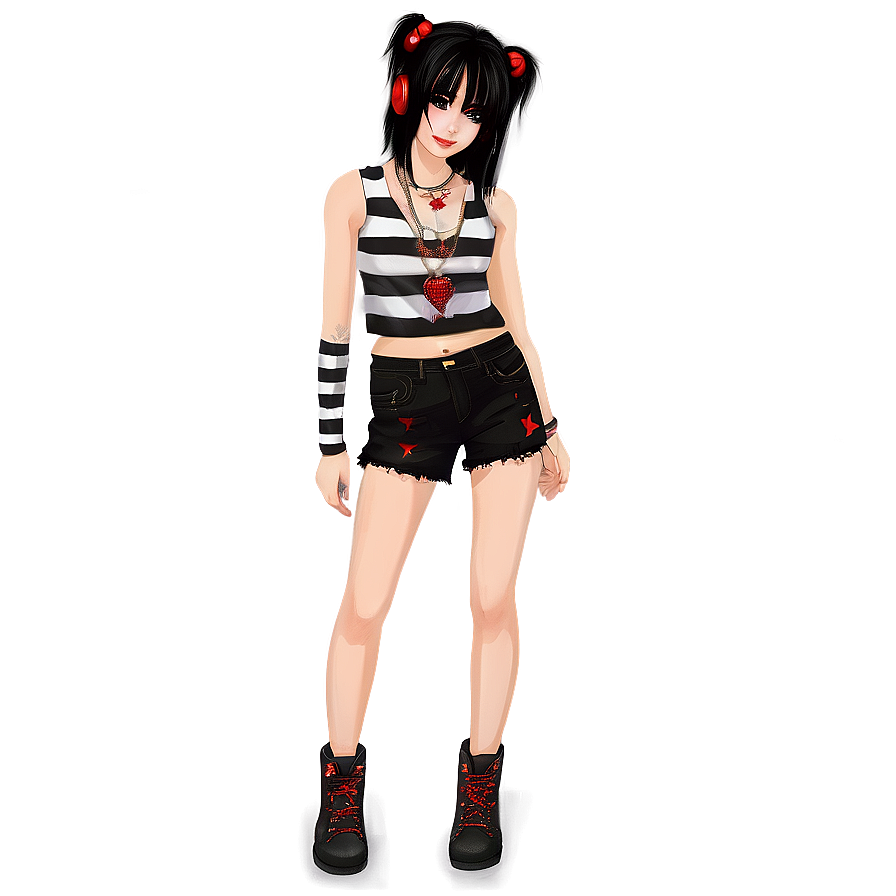 Emo Fashion Outfit PNG upb PNG with transparent background