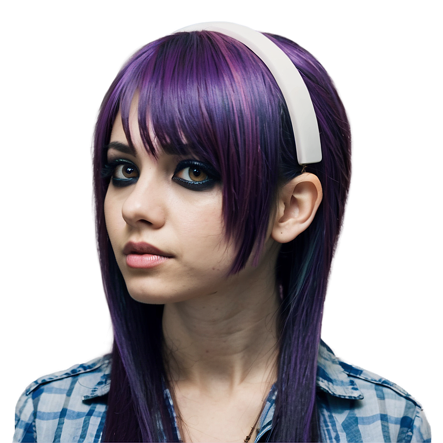 Emo Hair for Girls PNG 05252024 PNG image with a transparent background, free high-resolution download