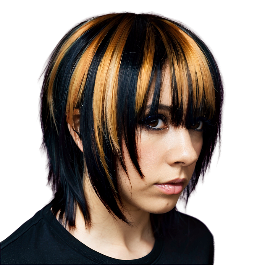 Emo Hair Highlights PNG uvo PNG image with a transparent background, free high-resolution download