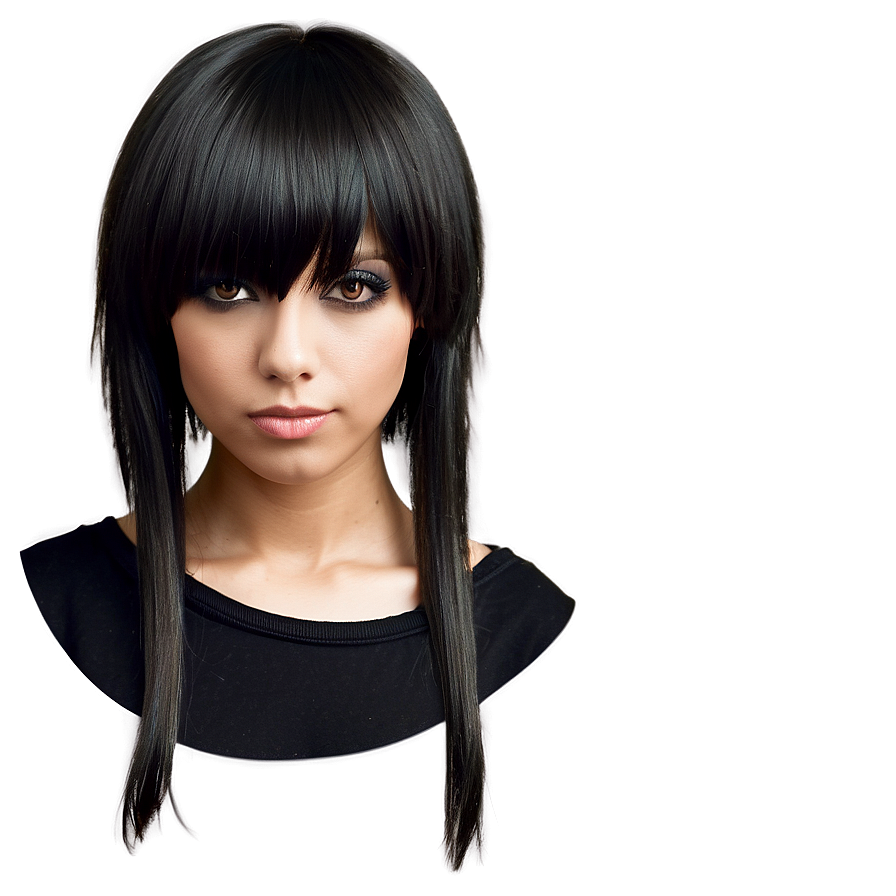 Emo Hair Side Fringe PNG 70 PNG image with a transparent background, free high-resolution download