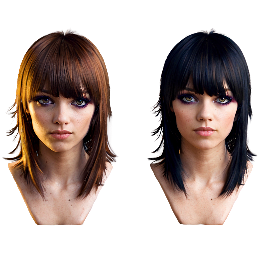 Emo Hair Side Fringe PNG eow PNG image with a transparent background, free high-resolution download