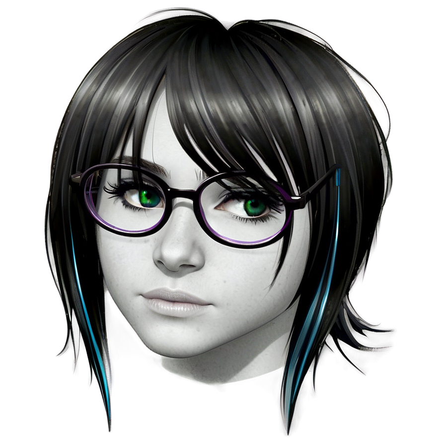 Emo Hair With Glasses Png 64