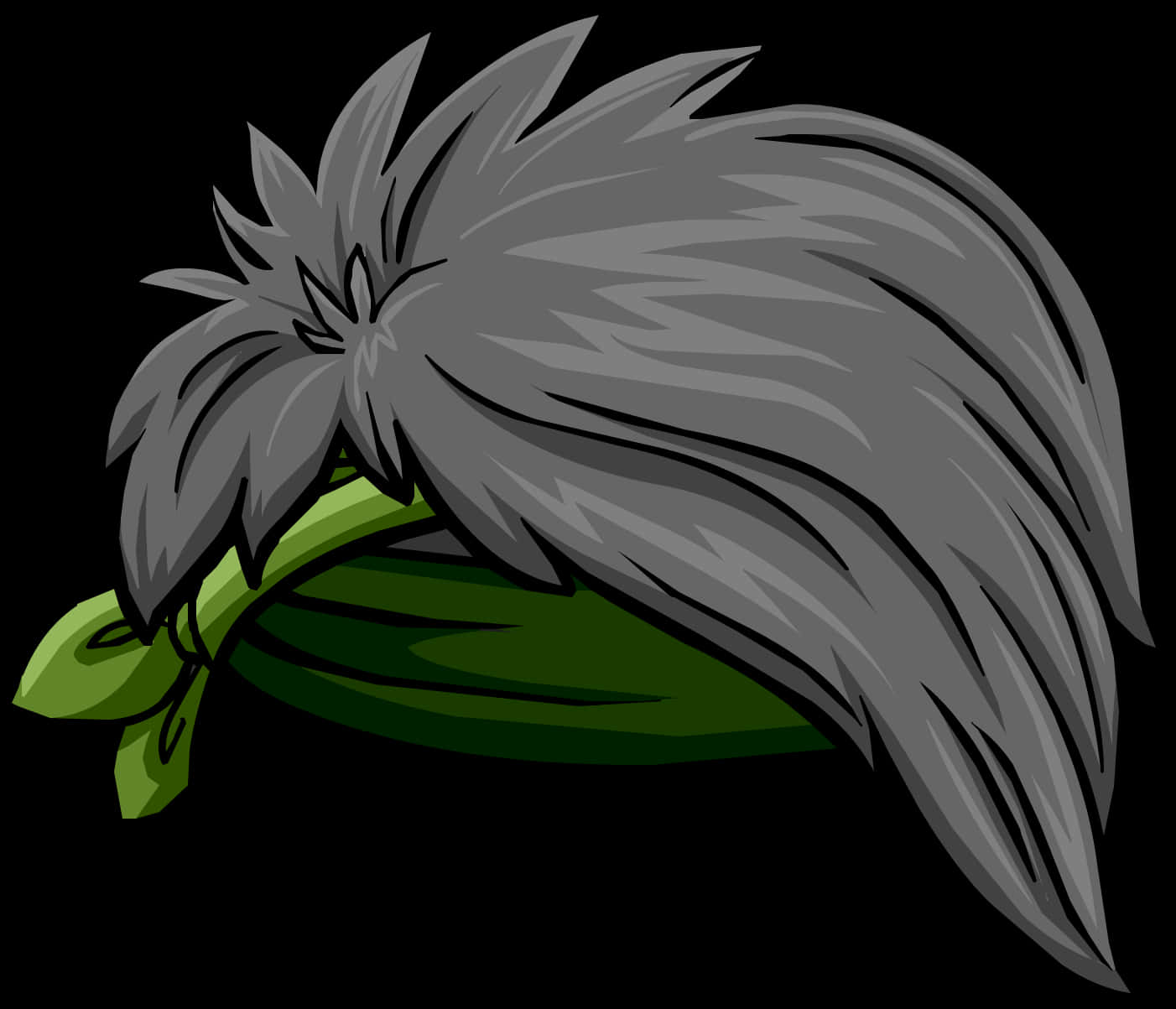Emo Hairstyle Cartoon Illustration PNG image with a transparent background, free high-resolution download