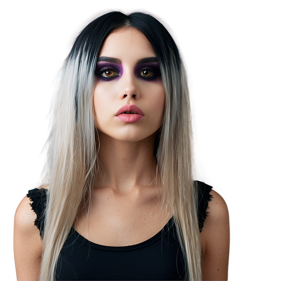 Emo Makeup Look PNG xlh PNG with transparent background