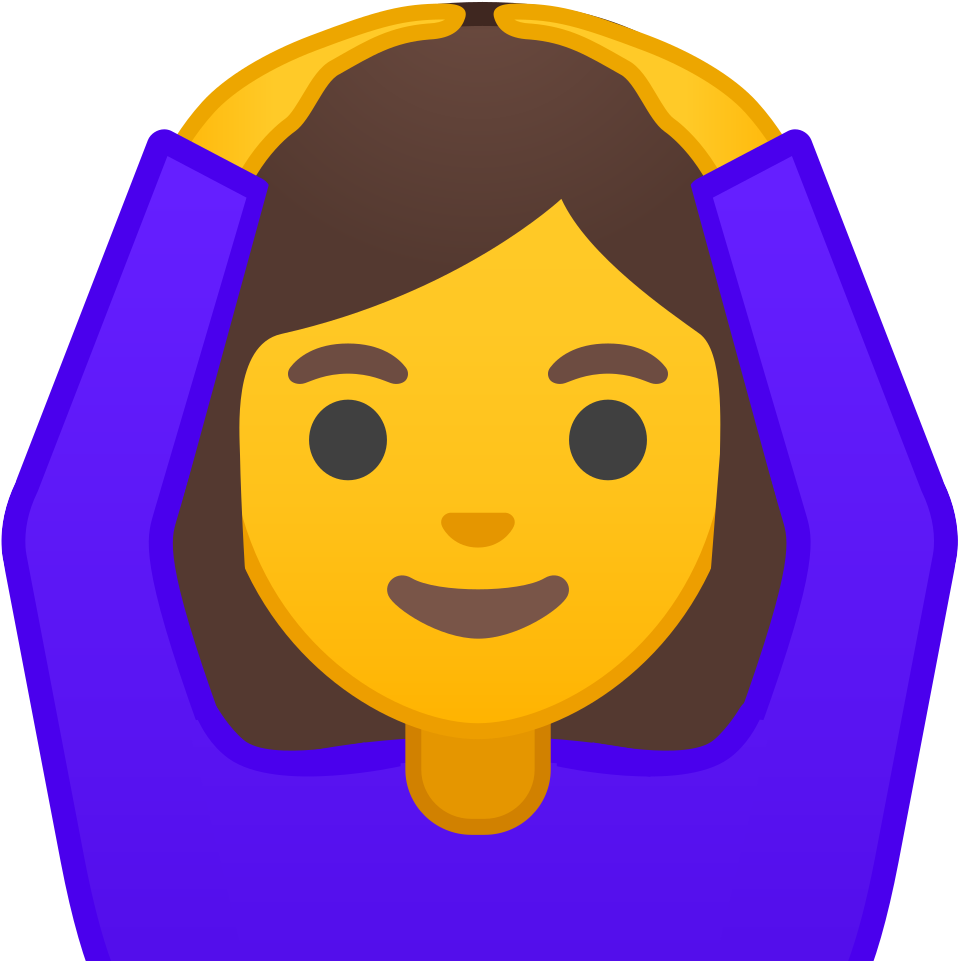 Woman Gesturing Ok Icon - Hand Raise Emoji, HD Png Download PNG with transparent background