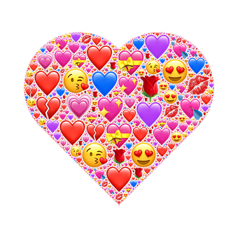 Emoji Heart Collage