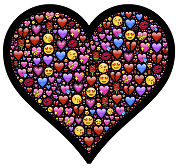 Emoji Heart Collage