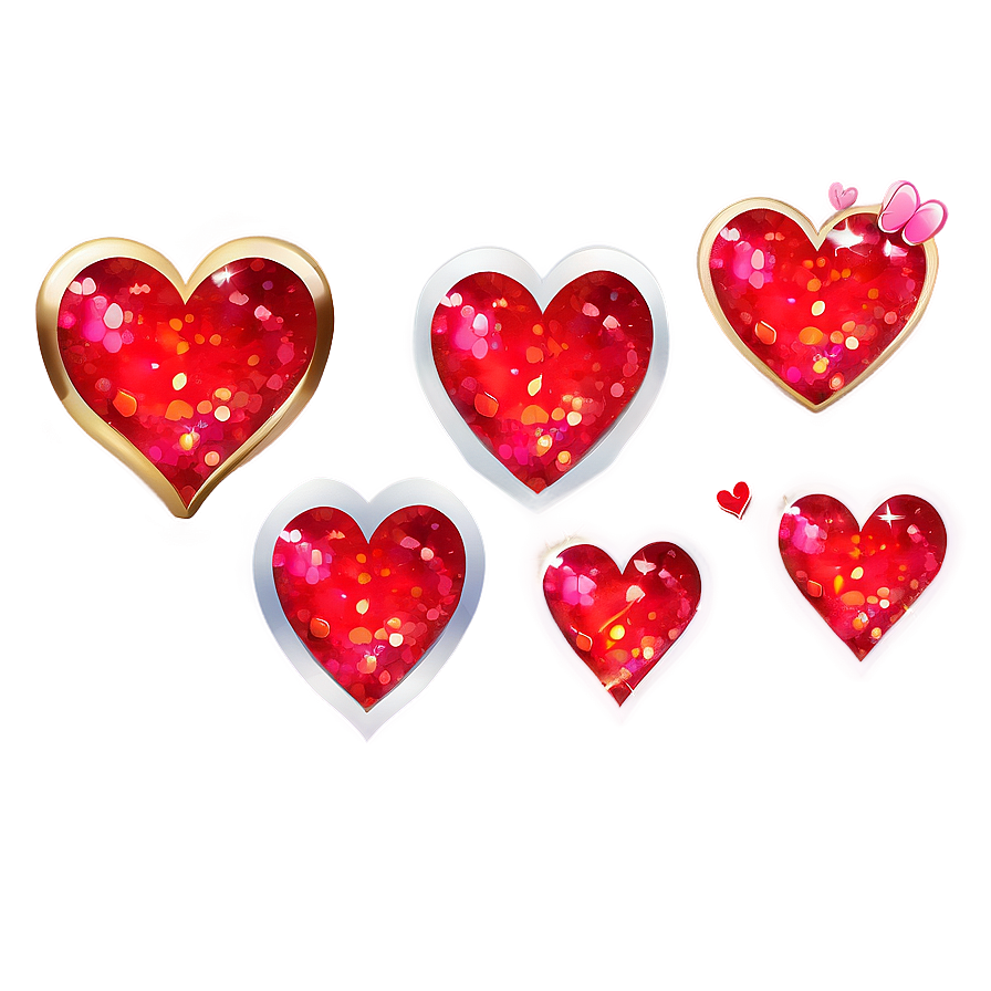 Emoji Hearts With Glitter Png Rvu