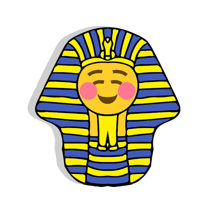 Emoji Pharaoh Cartoon PNG with transparent background