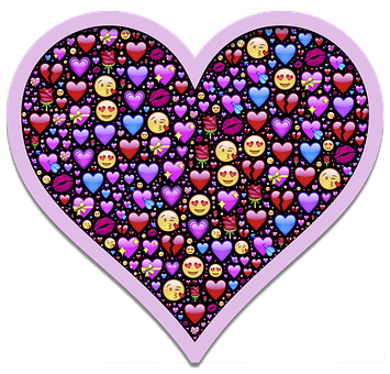 Emojisin Love Heart Shape