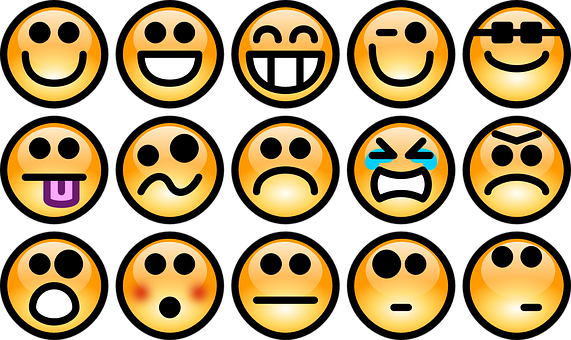 Emoticon Expressions Collection PNG with transparent background