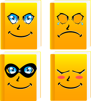 Emotive Books Icons PNG with transparent background