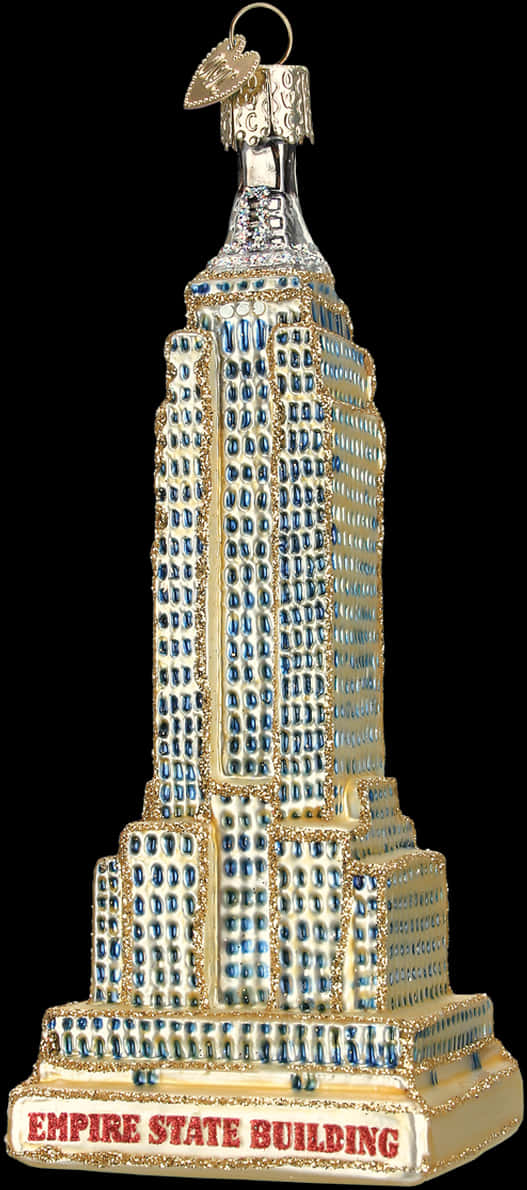 Empire State Building Ornament PNG with transparent background