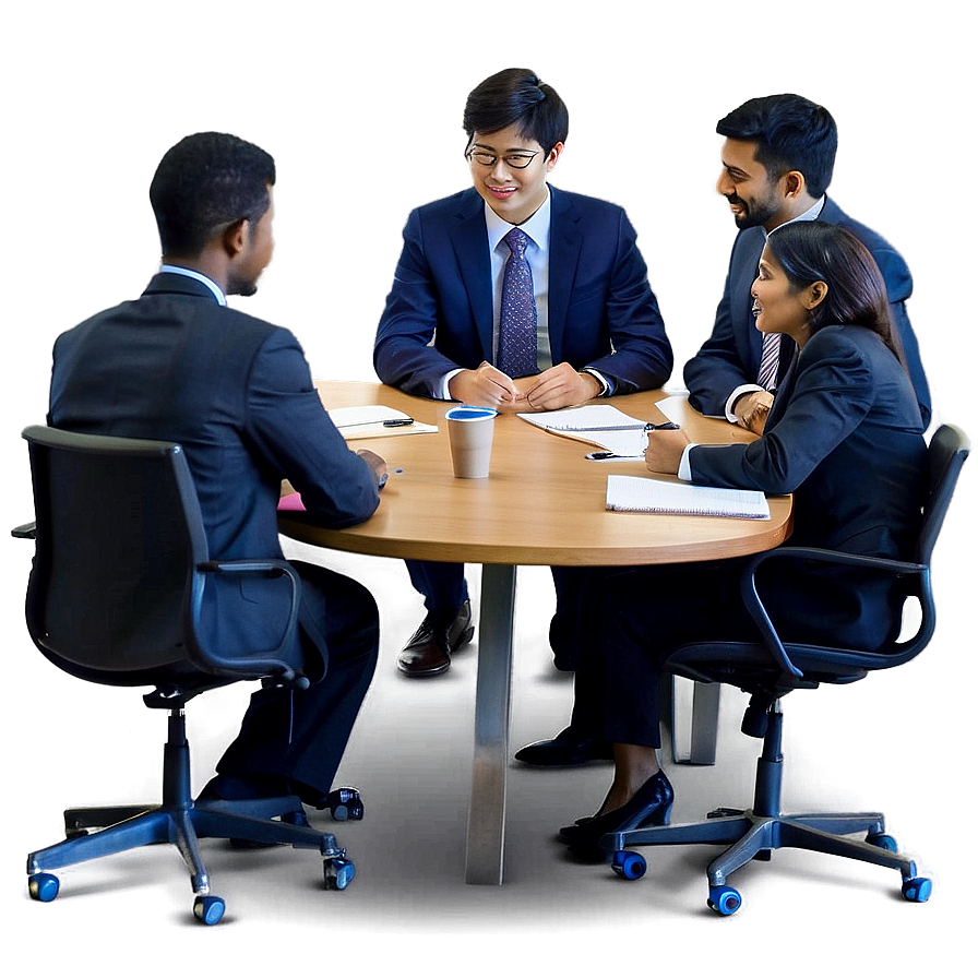 Employee in Office Meeting PNG pws53 PNG with transparent background