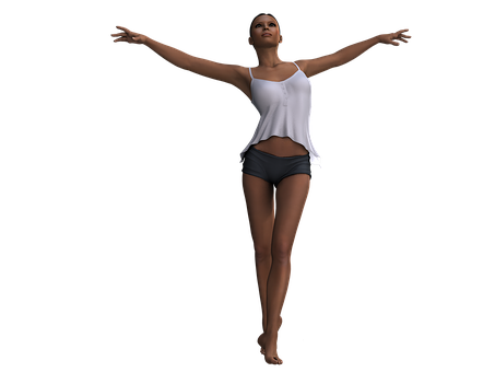 Empowered Female Pose3 D Model