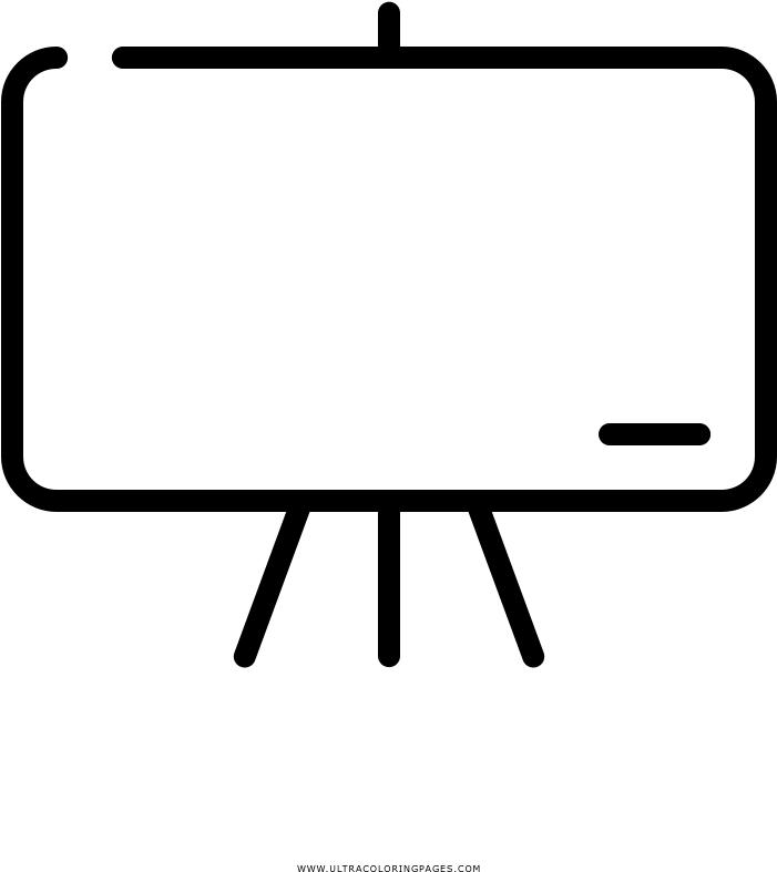 Blackboard Coloring Page - Blackboard Colouring, HD Png Download PNG with transparent background