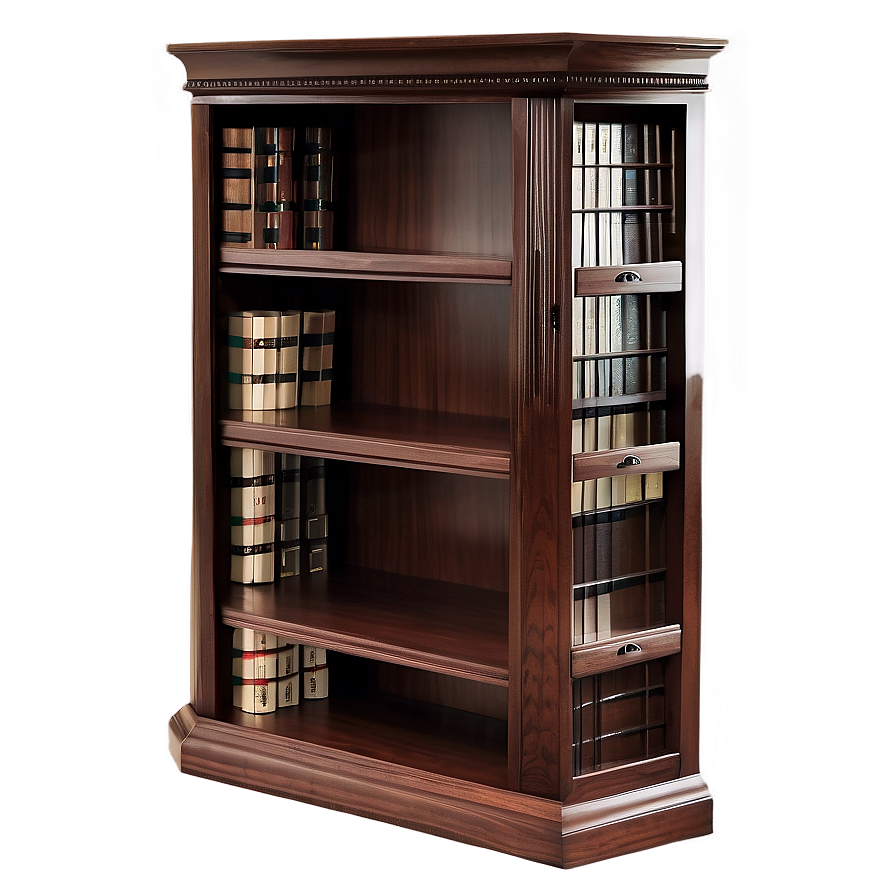 Empty Bookcase Design Png Vof