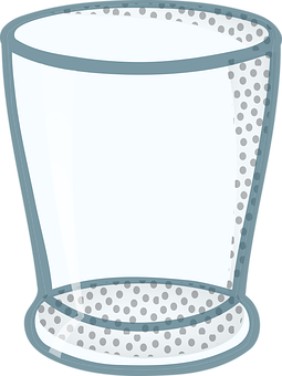Empty Cartoon Glass Illustration PNG image with a transparent background, free high-resolution download