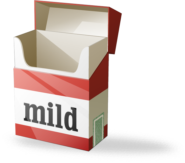 Empty Cigarette Pack Mild Brand