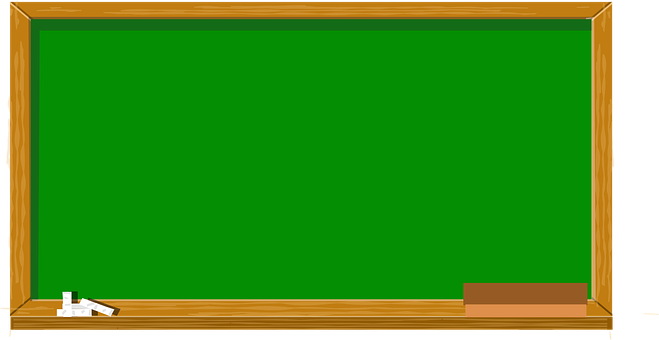 Empty Classroom Chalkboard PNG with transparent background