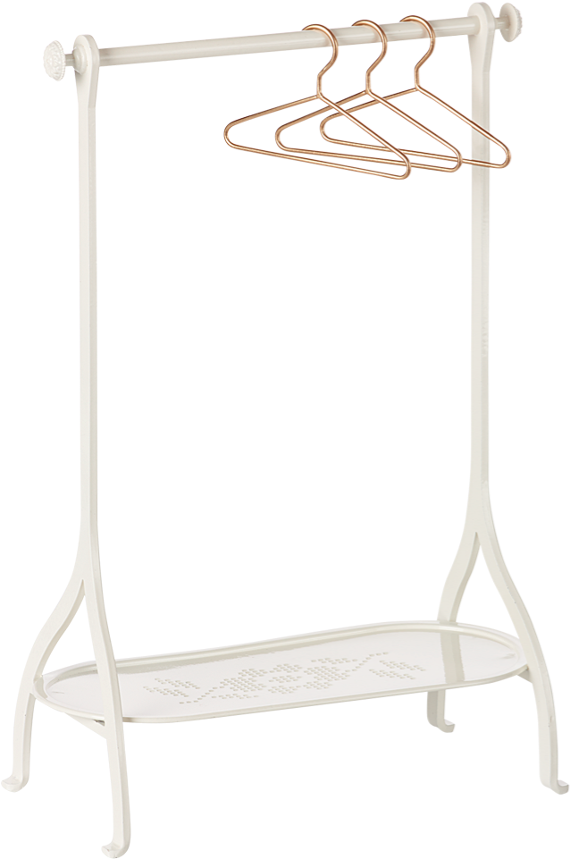Maileg Clothes Rack With 3 Hangers In Off White, HD Png Download PNG image with a transparent background, free high-resolution download