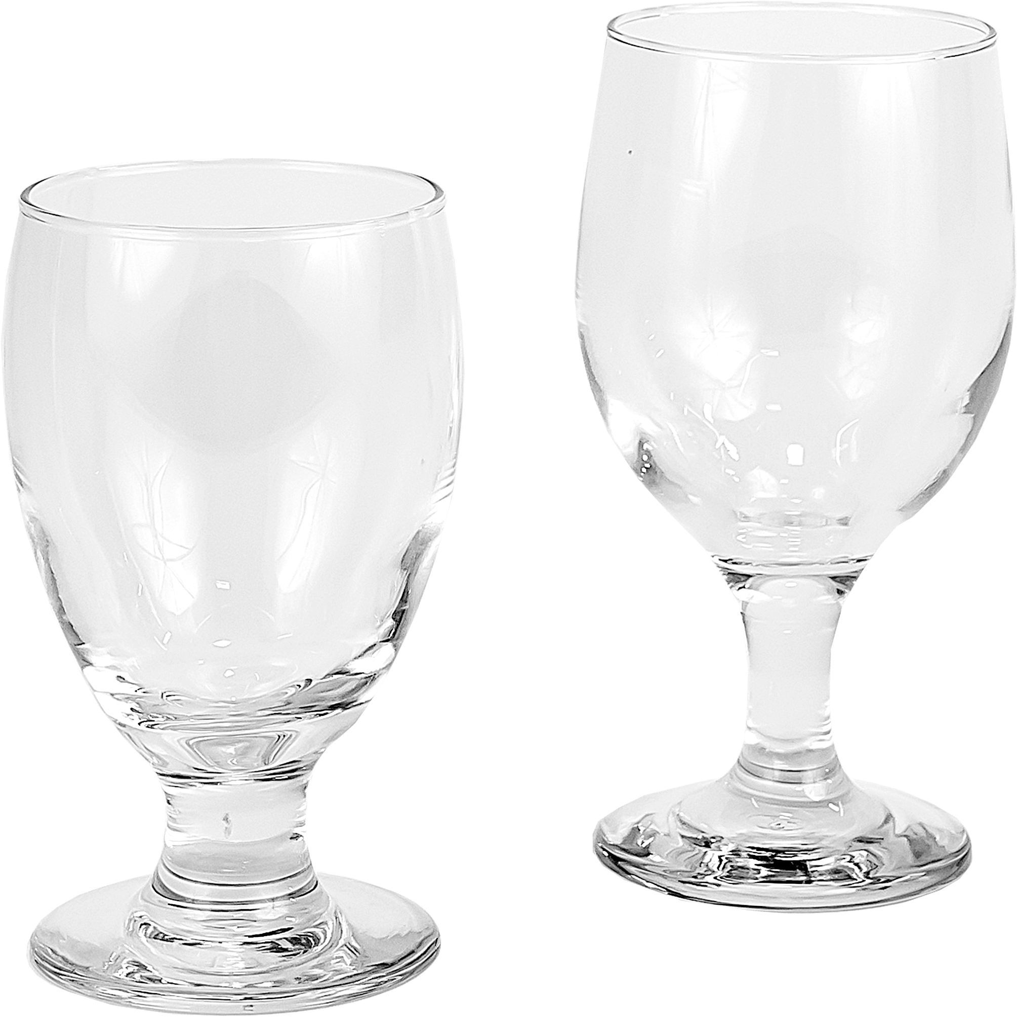 Empty Crystal Glasses Transparent Background