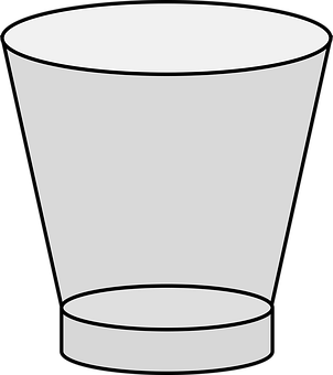 Empty Drinking Glass Vector PNG with transparent background