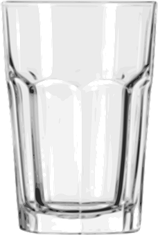 Empty Glass Blackand White PNG image with a transparent background, free high-resolution download