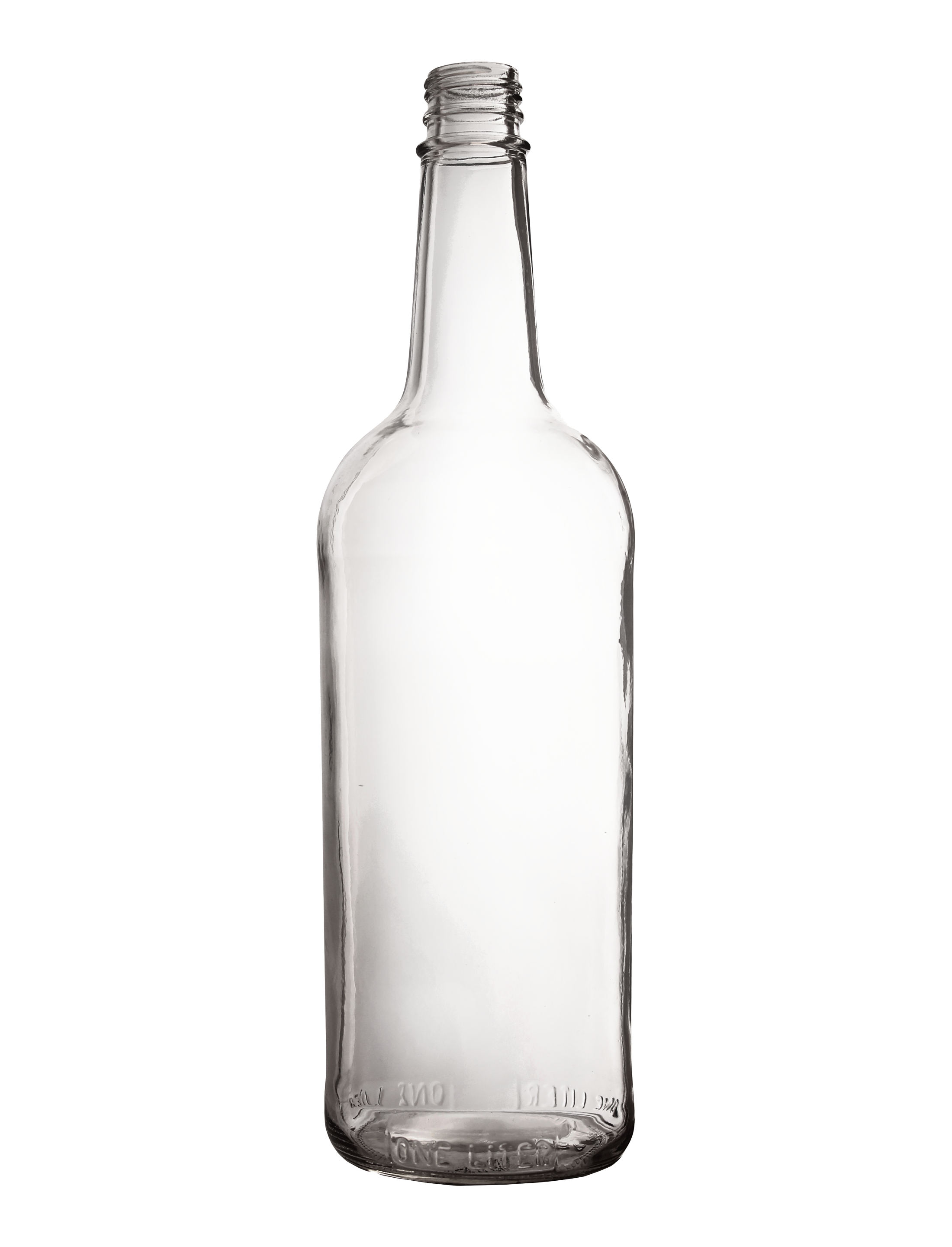 Empty Glass Bottle Clear Background