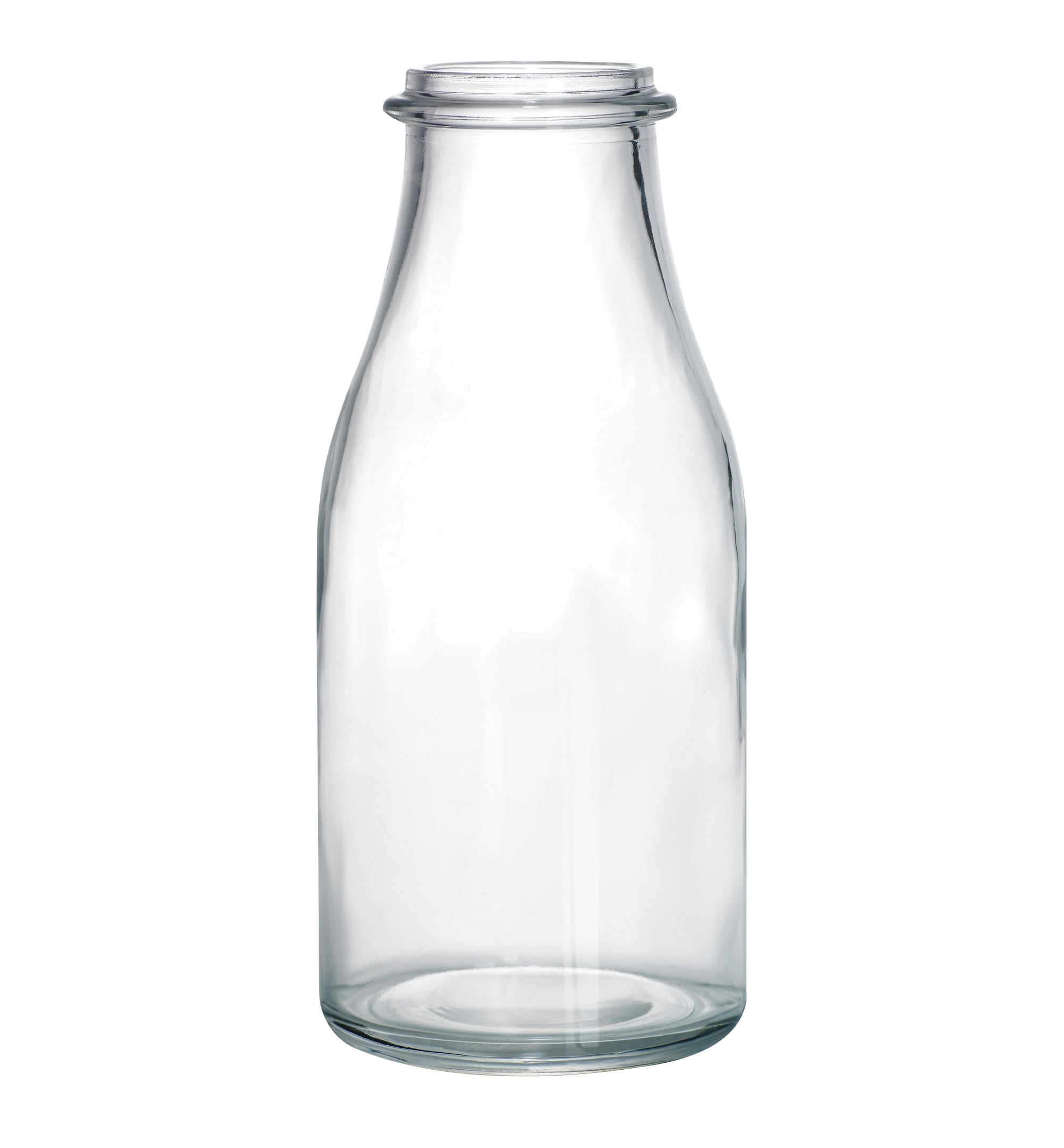 Empty Glass Milk Bottle