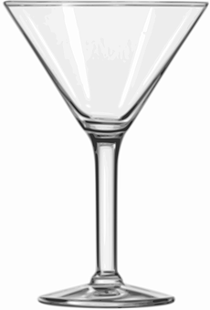 Empty Martini Glass