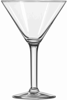 Empty Martini Glass PNG image with a transparent background, free high-resolution download