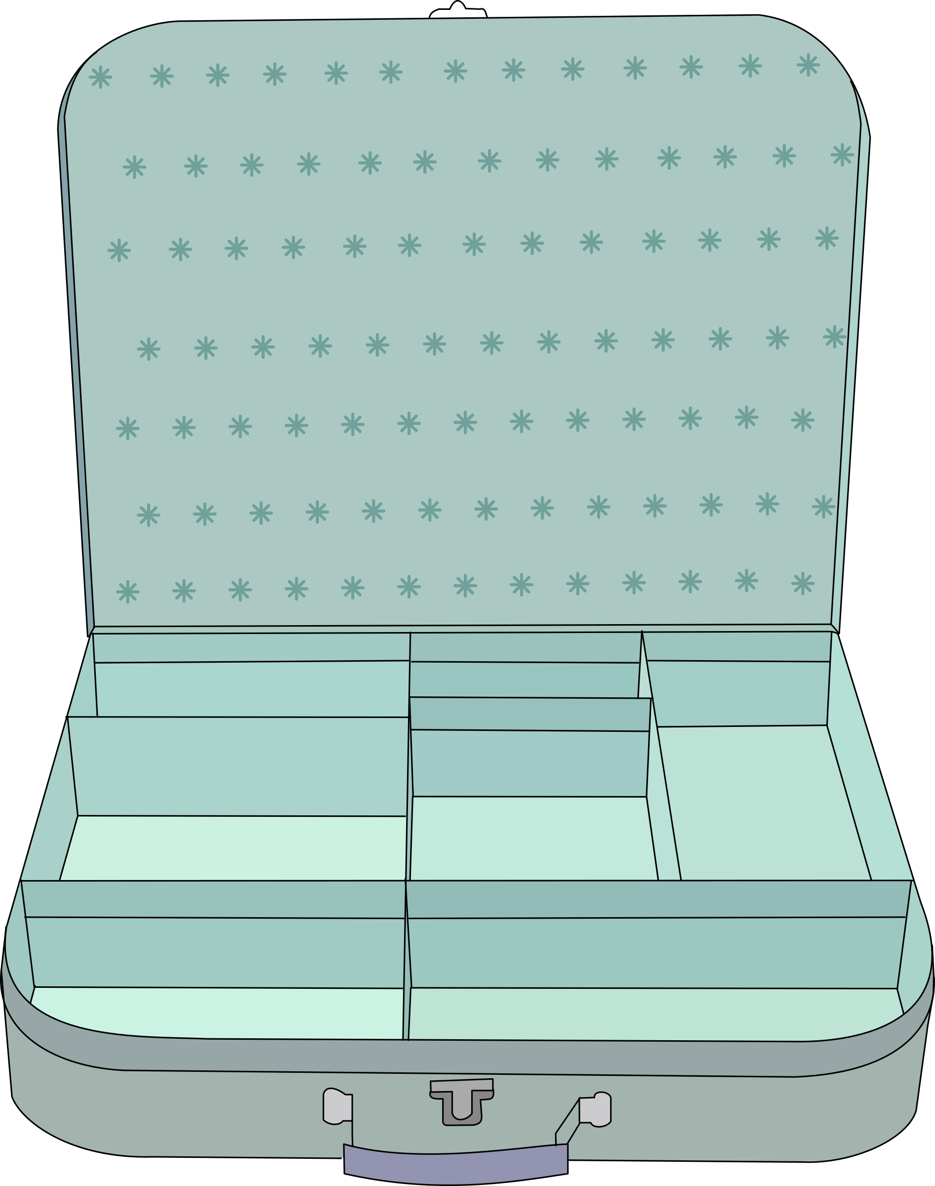 With Compartment Big Image - Open Empty Suitcase Clipart, HD Png Download PNG with transparent background
