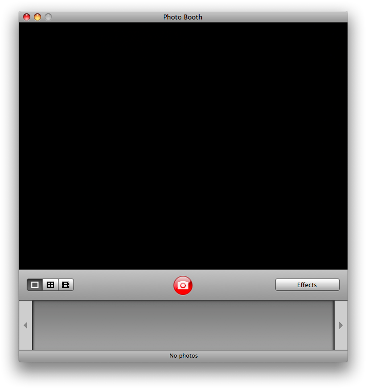 Empty Photo Booth Application Screen PNG with transparent background
