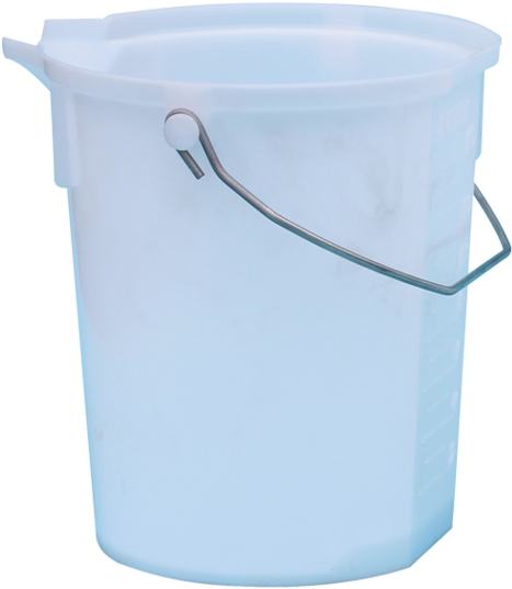 Empty Plastic Bucketwith Handle