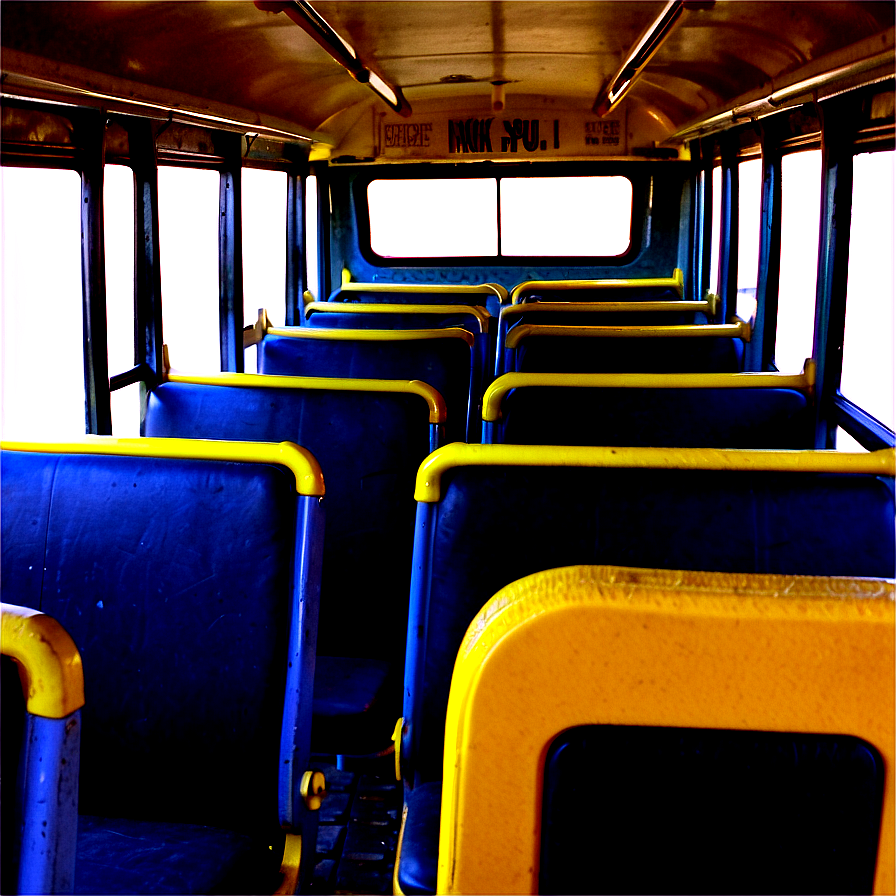 Empty School Bus Interior PNG gar85 PNG image with a transparent background, free high-resolution download