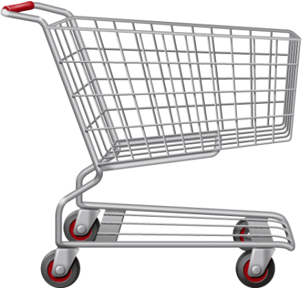 Empty Shopping Cart Isolated