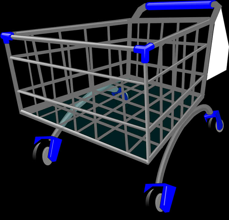 Empty Shopping Cart3 D Render PNG image with a transparent background, free high-resolution download