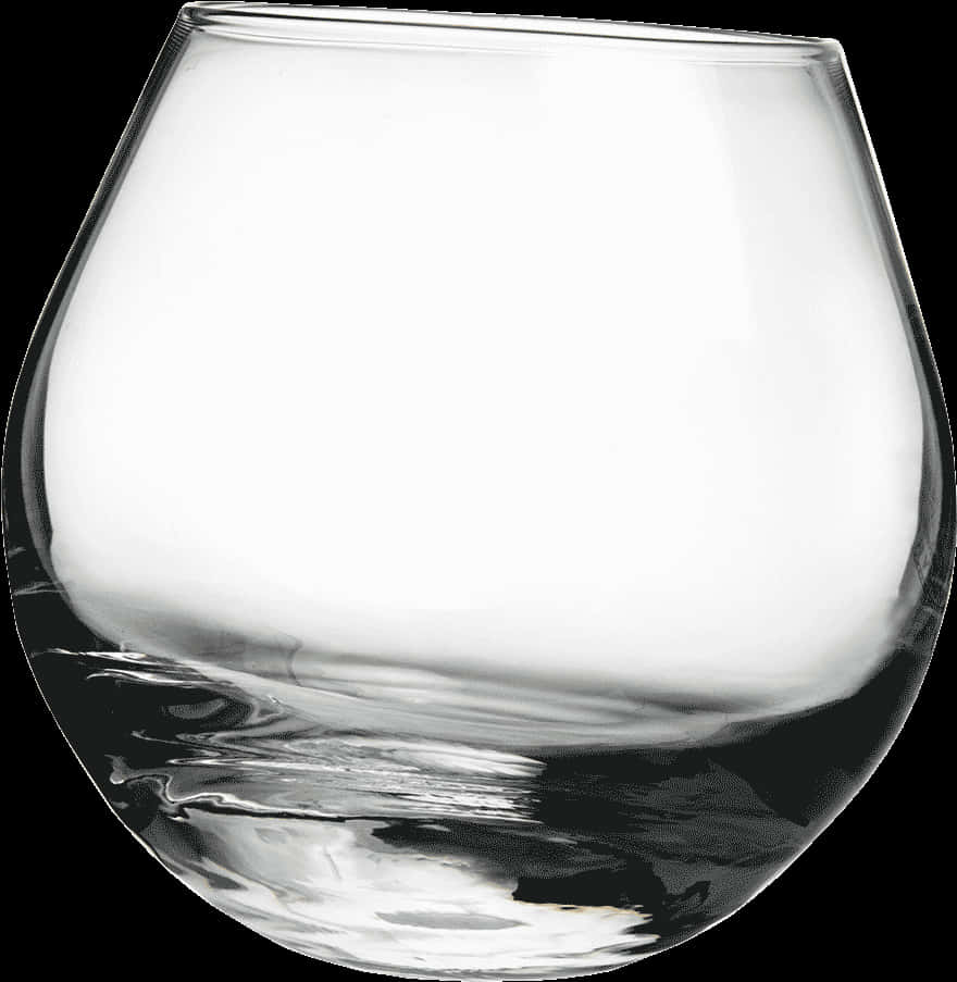 Empty Stemless Wine Glass