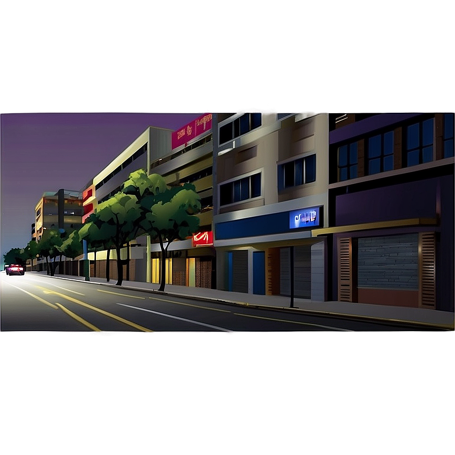 Empty Street Night PNG 72 PNG with transparent background