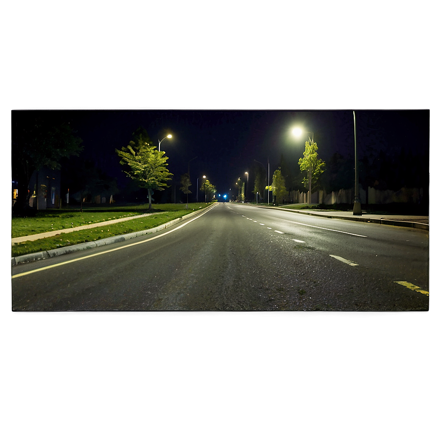 Empty Street Night PNG fmp PNG with transparent background