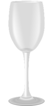 Empty Wine Glass Silhouette PNG with transparent background
