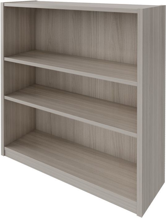 Empty Wooden Bookshelf