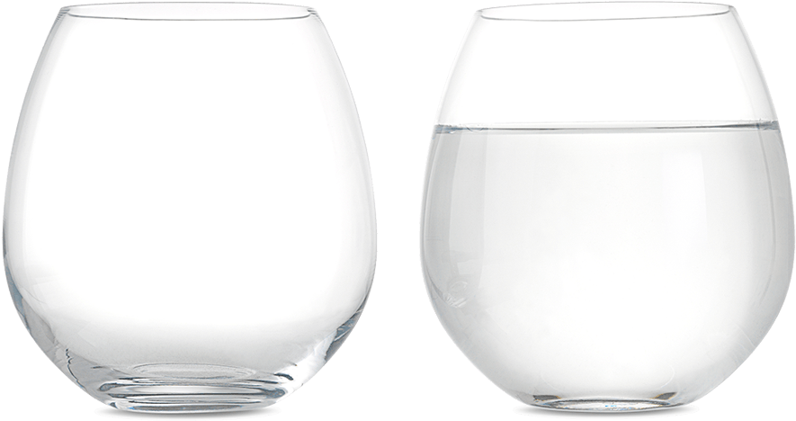 Emptyand Full Water Glasses