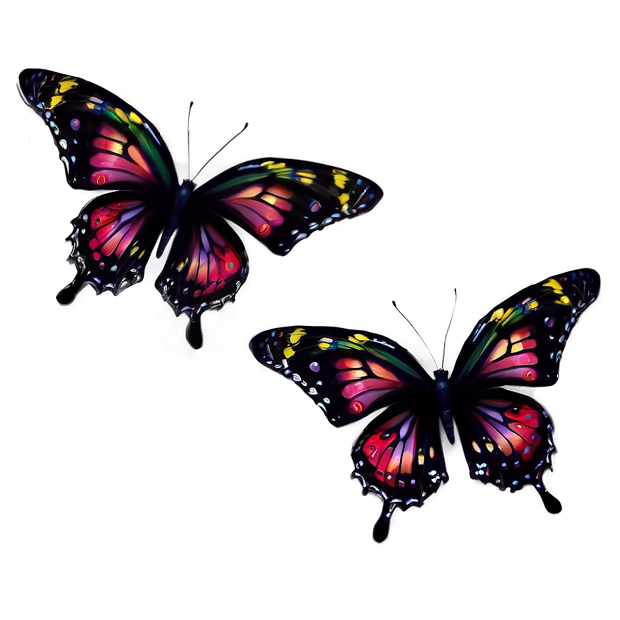 Enchanted Black Butterfly Png 2