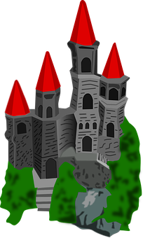 Enchanted Castle Illustration PNG with transparent background