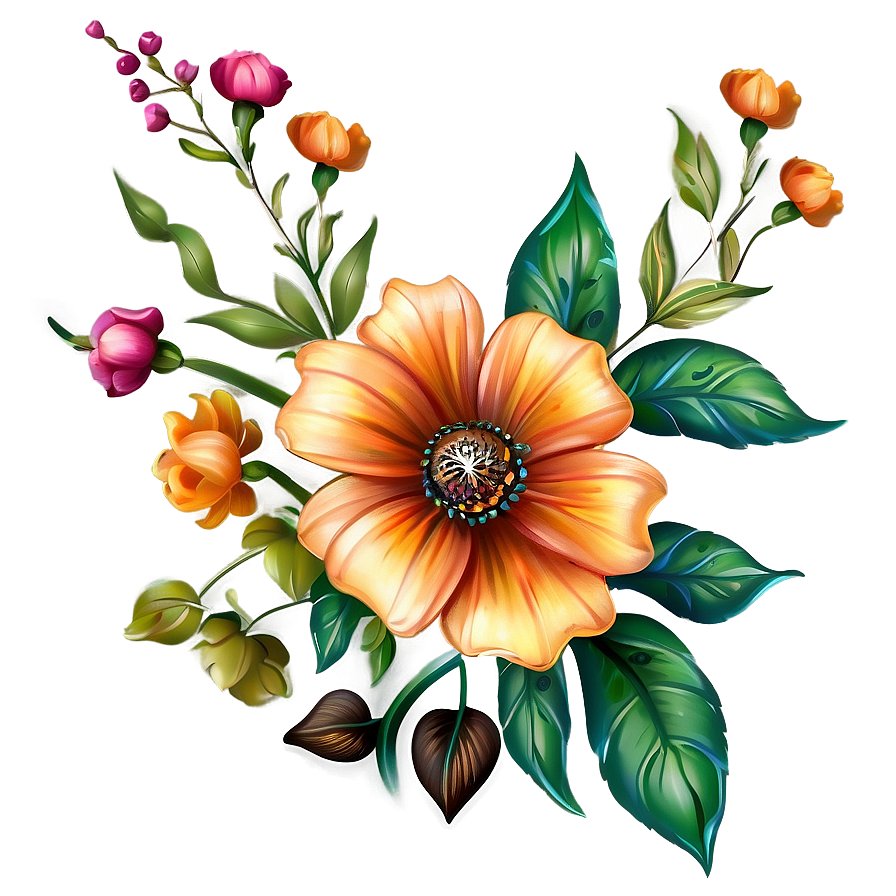 Enchanted Fall Flowers Png 54